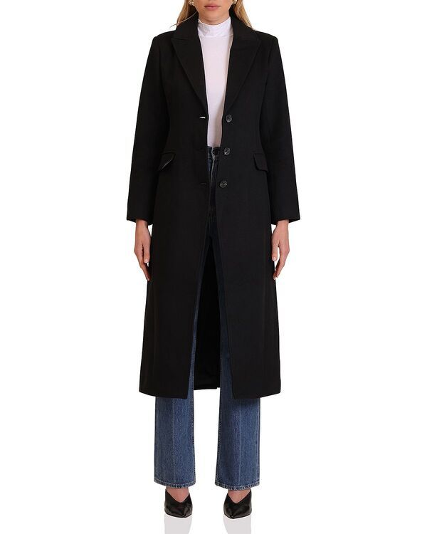 アヴェックレフィーユ レディース アウター コート マキシ Avec Les Filles Cutaway Maxi Coat Black ブラック