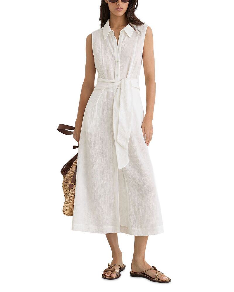 レイス レディース トップス シャツ REISS Morgan Cheesecloth Shirt Dress Ivory アイボリー 43,080円
