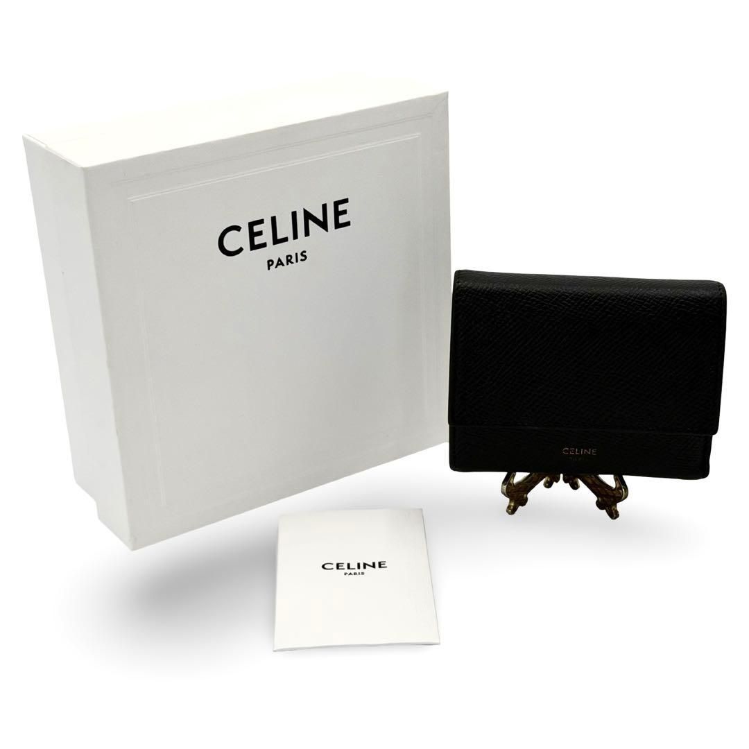 CELINE スモール トリフォールドウォレット　ブラック　三つ折り財布 17,080円