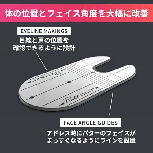 PuttOUT パッティングミラー&ゲート コンパクトミラー パター練習器具
