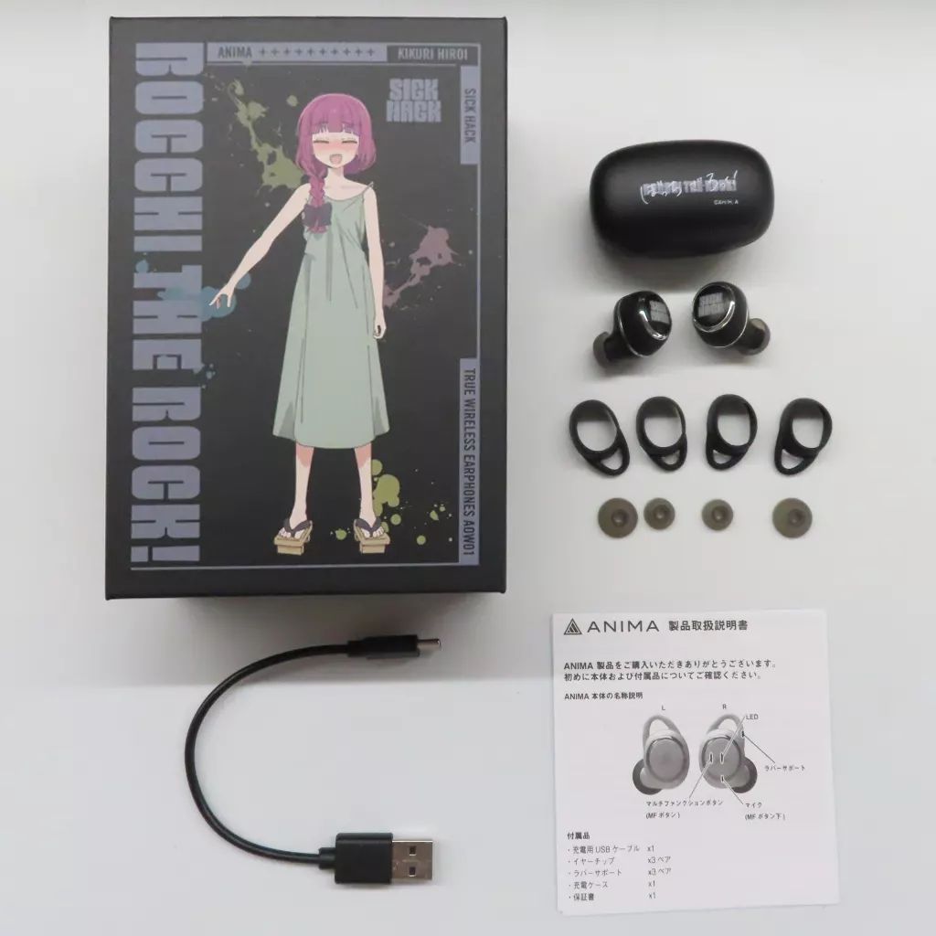 [Used] Headphones Hiroi Kikuri Wireless Earphones ANIMA AOW01 BTR “Bocchi the Rocks! ×ONKYO”