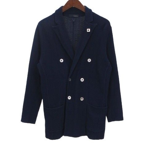ラルディーニ LARDINI ブートニエール コットン ニット ジャケット