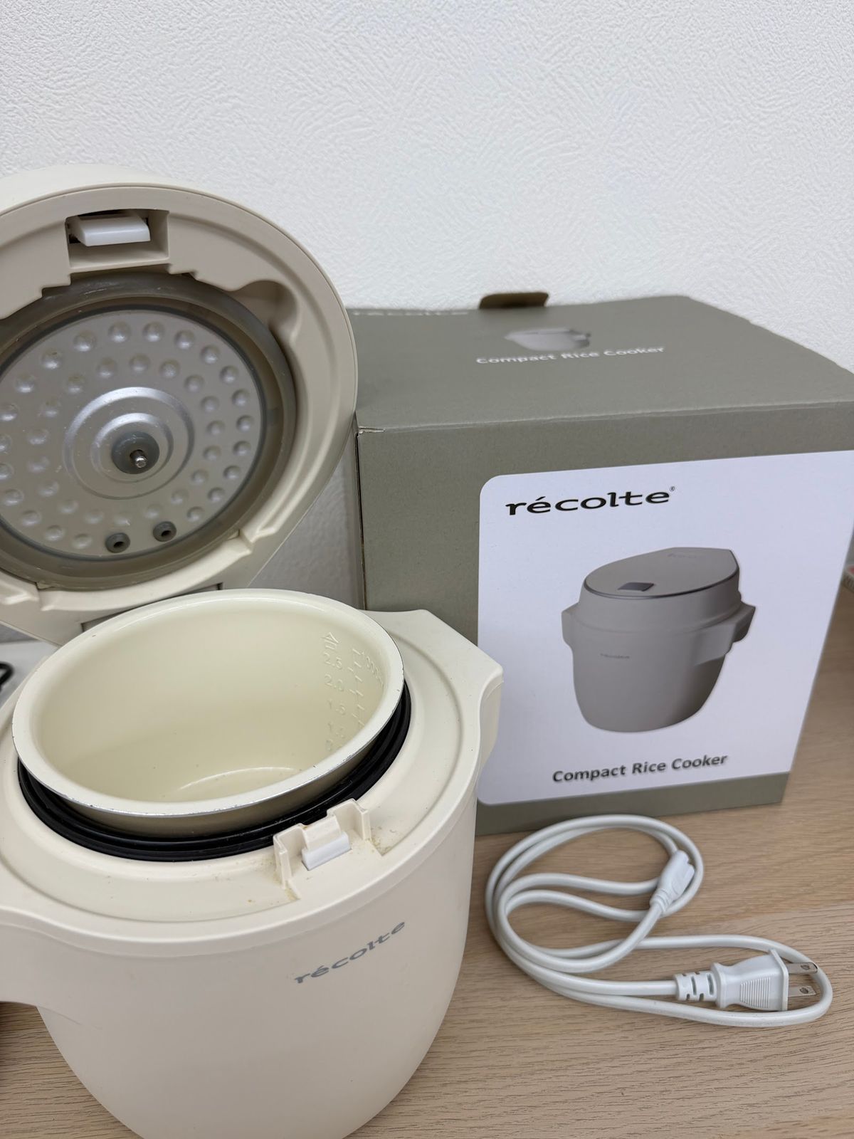通電確認済】recolte レコルト コンパクトライスクッカー 炊飯器