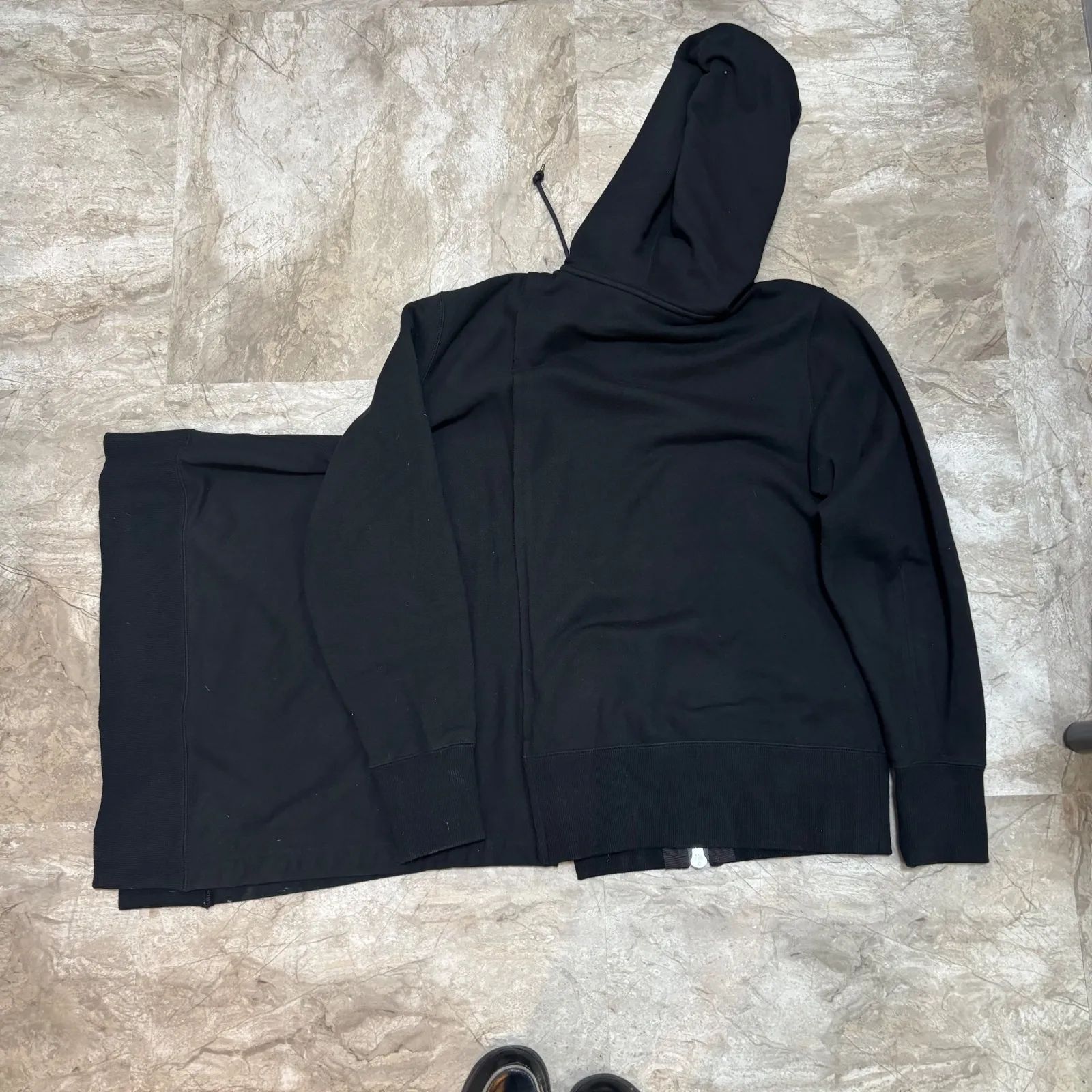 i2640)sacai / サカイ ジップアップ パーカー サイズ1 ブラック モード 