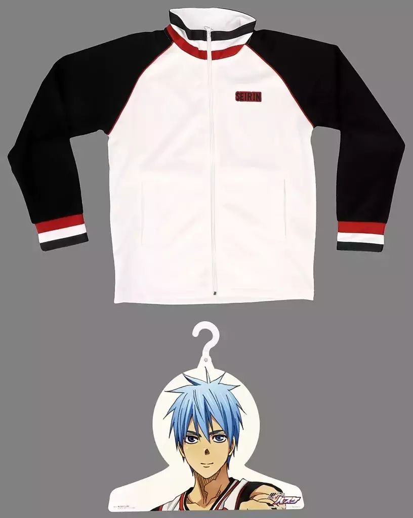 [Used] Outerwear Seirin High School Mens Jersey (with hanger) White x Black L Size “Kuroko's Basketball x Shimamura”