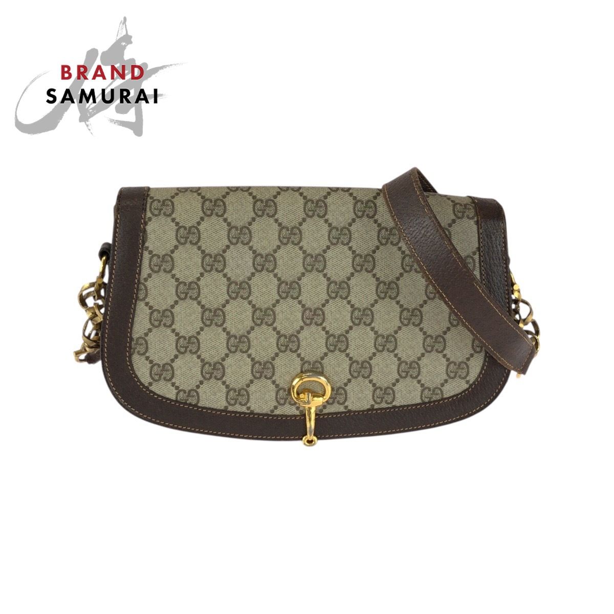GUCCI グッチ オールドグッチ ホースビット ベージュ ブラウン GG 