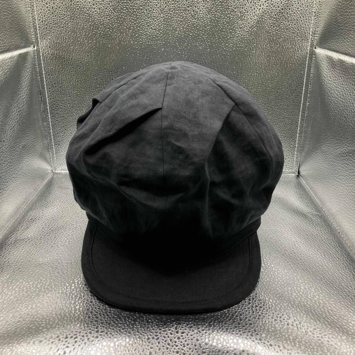 26SS YOHJI YAMAMOTO POUR HOMME 40/1 J P FLAX FLAT TUCK CASQUETTE size: 4 HK-H06-360-3-03 ヨウジヤマモトプールオム