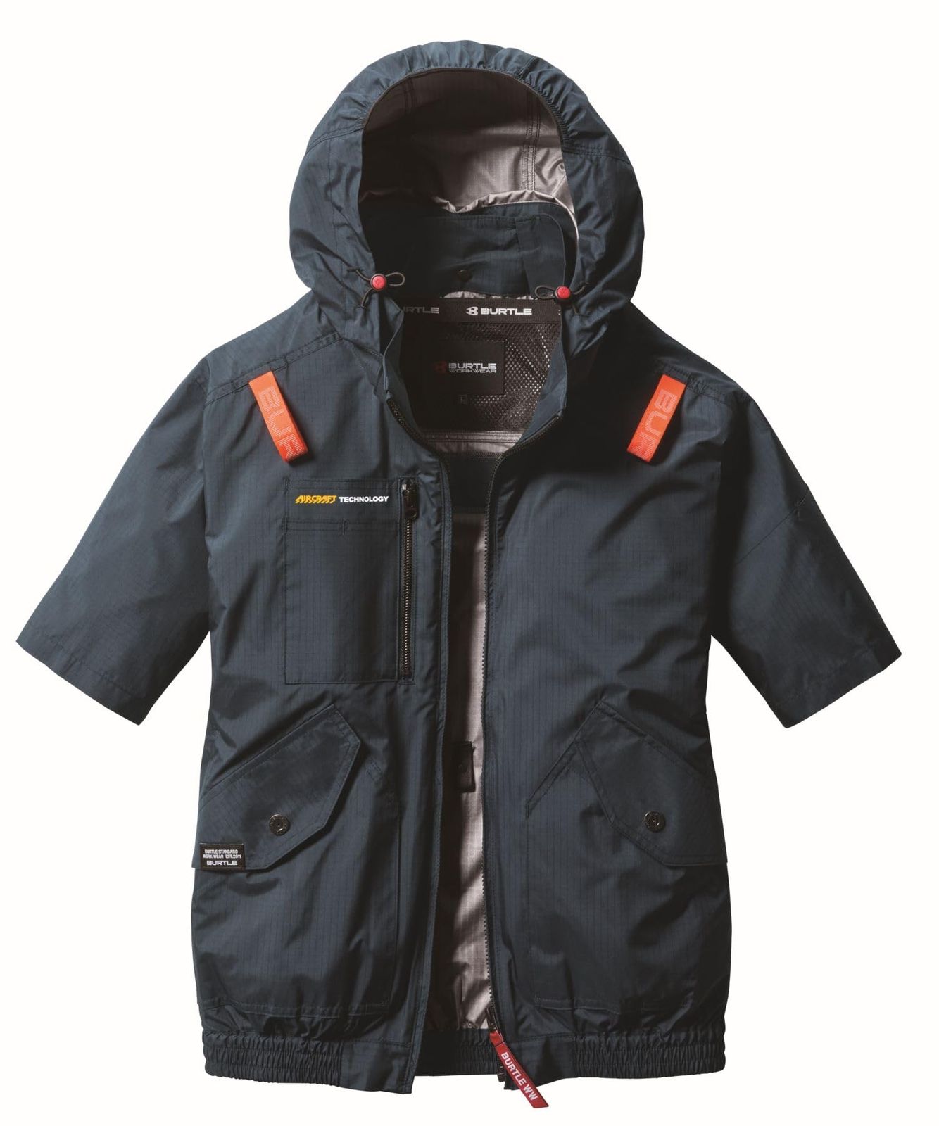BURTLE バートル エアークラフト半袖ブルゾン(ユニセックス) 春夏用 シールズ AC2076 92 3XL [シールズ] [3XL RegularShort]