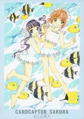 [Used] Notebook/ Memo Pad Kinomoto Sakura & Daidouji Tomoyo (Swimsuit) Sakura Report Pad “DVD Cardcaptor Sakura Vol. 11” initial bonus