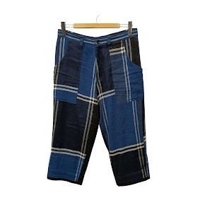 ワイズ　Y's ヨージヤマモト　パンツ　ガウチョ　リネン　未使用品　お値下げ Ys ワイズ Yohji Yamamoto ヨウジヤマモト チェックパンツ ボトム YU