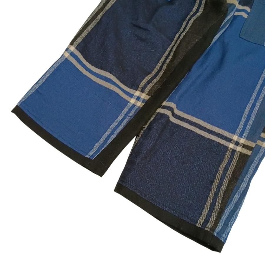 ワイズ　Y's ヨージヤマモト　パンツ　ガウチョ　リネン　未使用品　お値下げ Ys ワイズ Yohji Yamamoto ヨウジヤマモト チェックパンツ ボトム YU