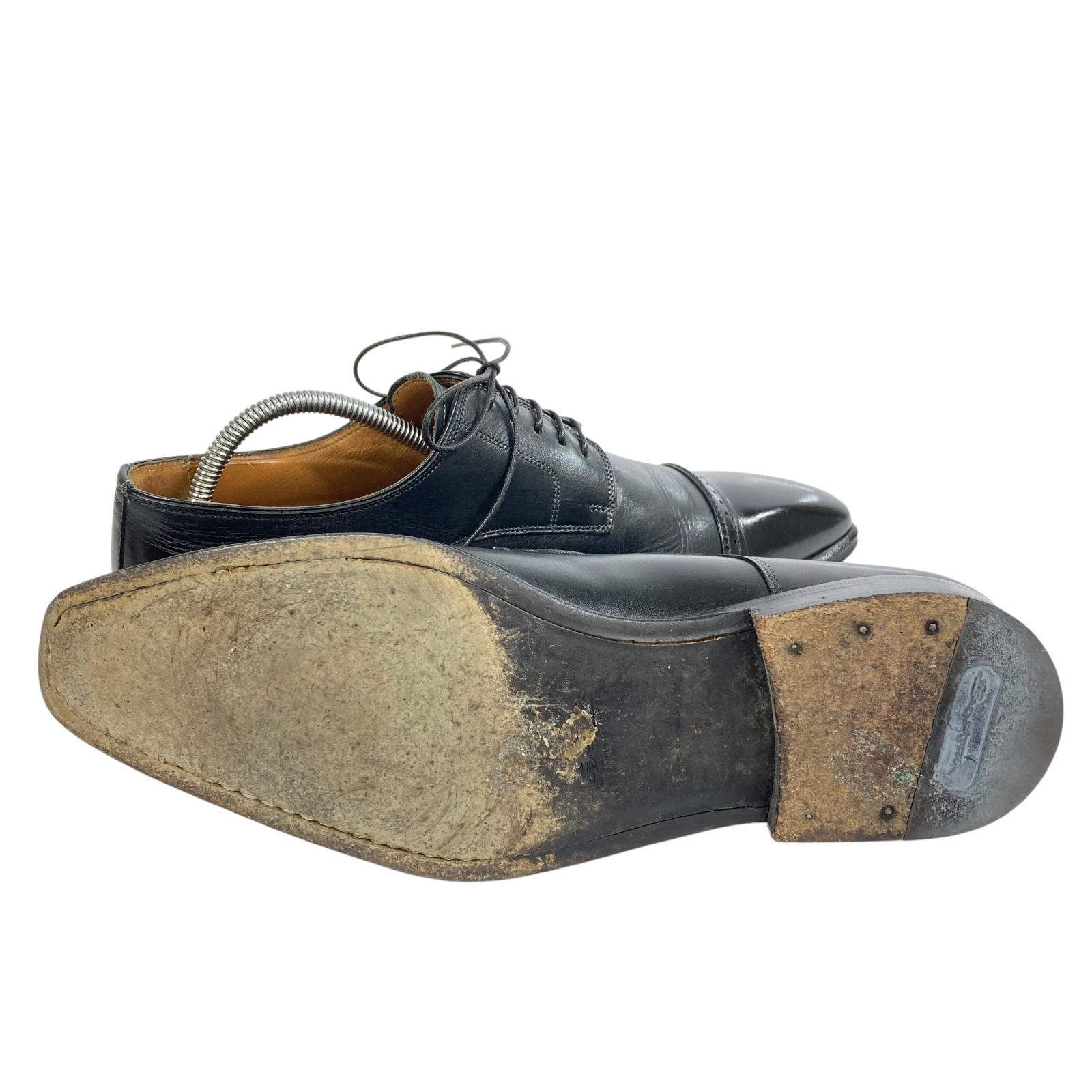 サントーニ】本物 Santoni 靴 24cm 黒 ストレートチップ ビジネス