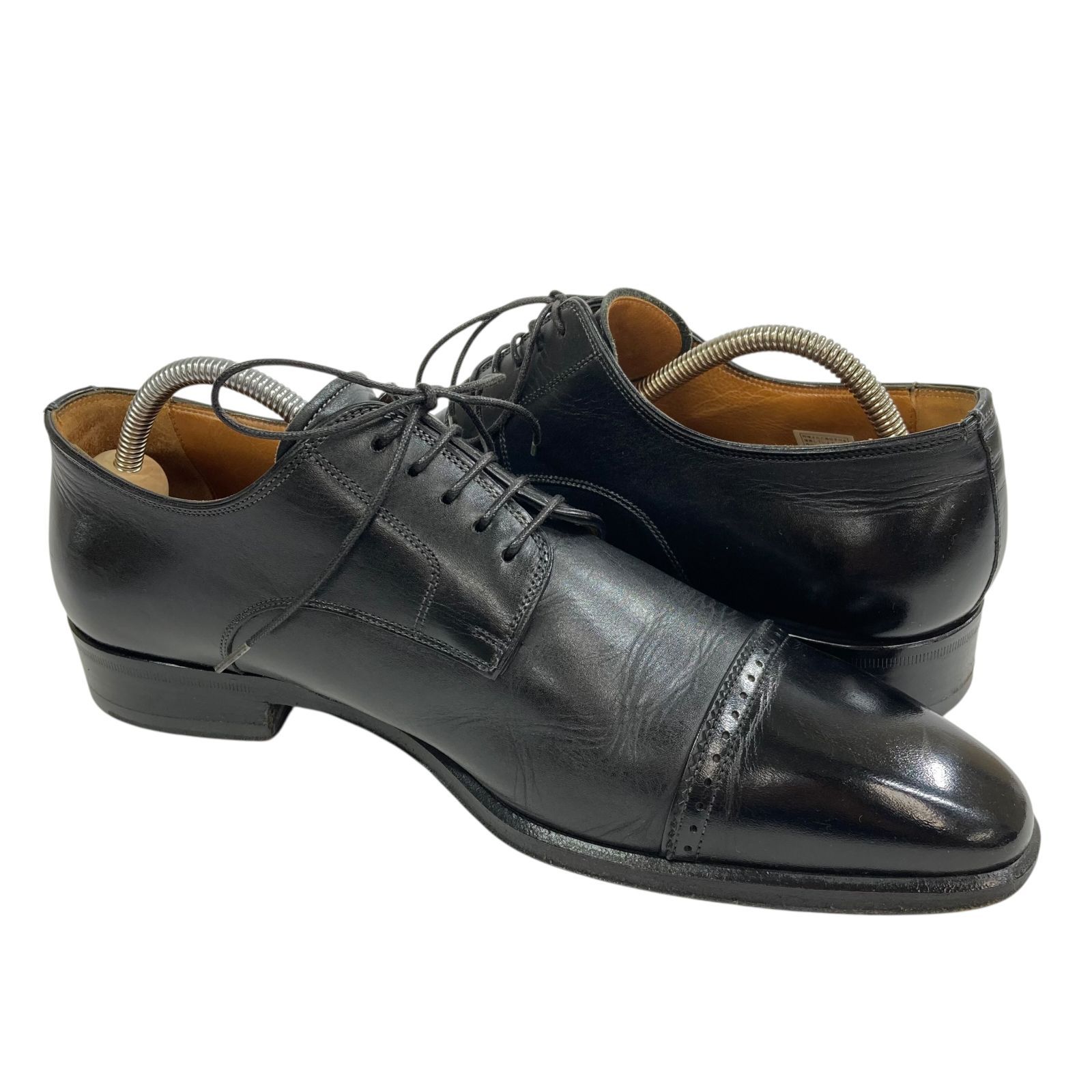 サントーニ】本物 Santoni 靴 24cm 黒 ストレートチップ ビジネス