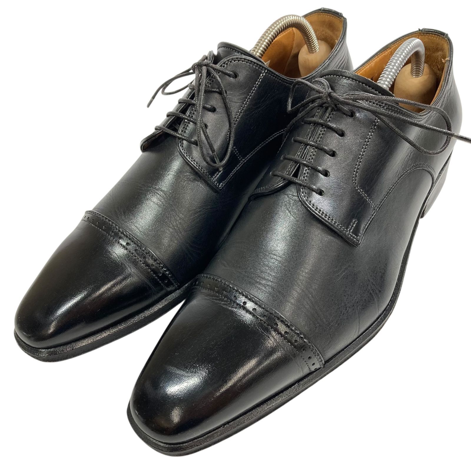 サントーニ】本物 Santoni 靴 24cm 黒 ストレートチップ ビジネス