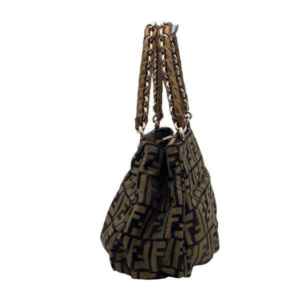 ○ フェンディ FENDI チェーンショルダーバッグ ハンドバッグ ズッカ柄 