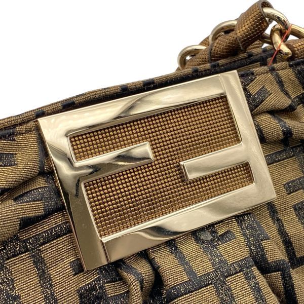○ フェンディ FENDI チェーンショルダーバッグ ハンドバッグ ズッカ柄 