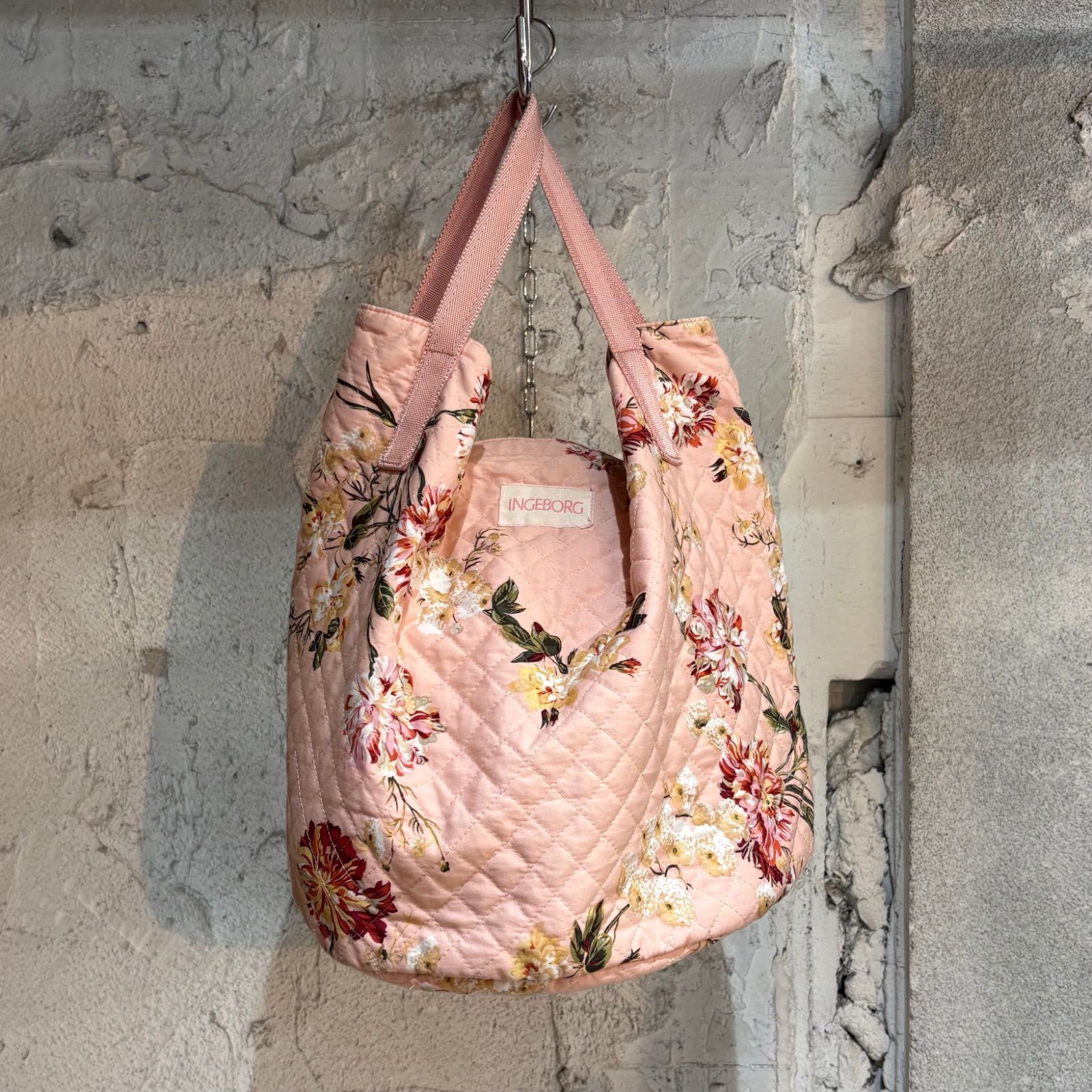 INGEBORG Flower Pattern Quilting Tote Bag インゲボルグ 花柄 