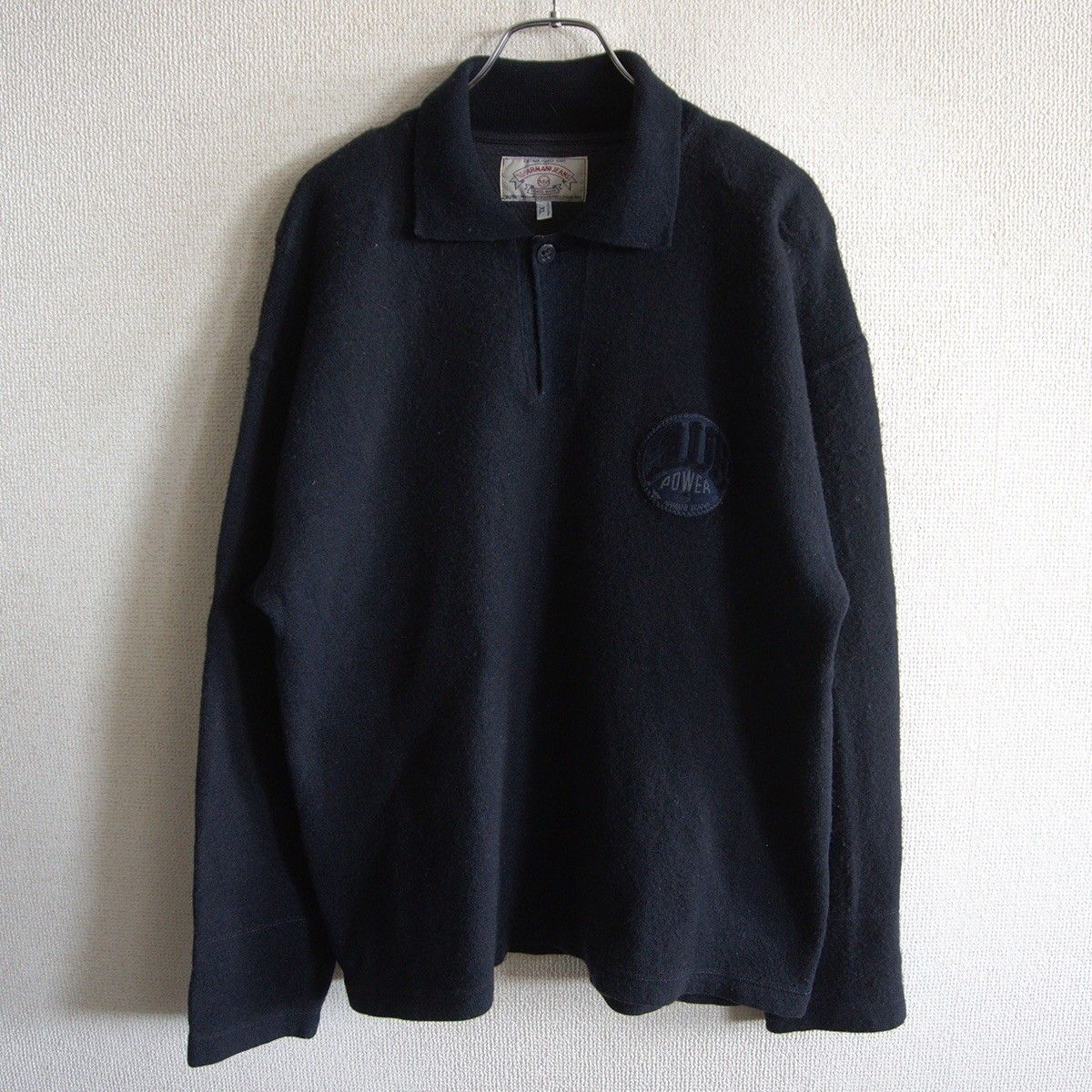 90s/イタリア製】ARMANI JEANS【襟付き ニット】XL アルマーニジーンズ