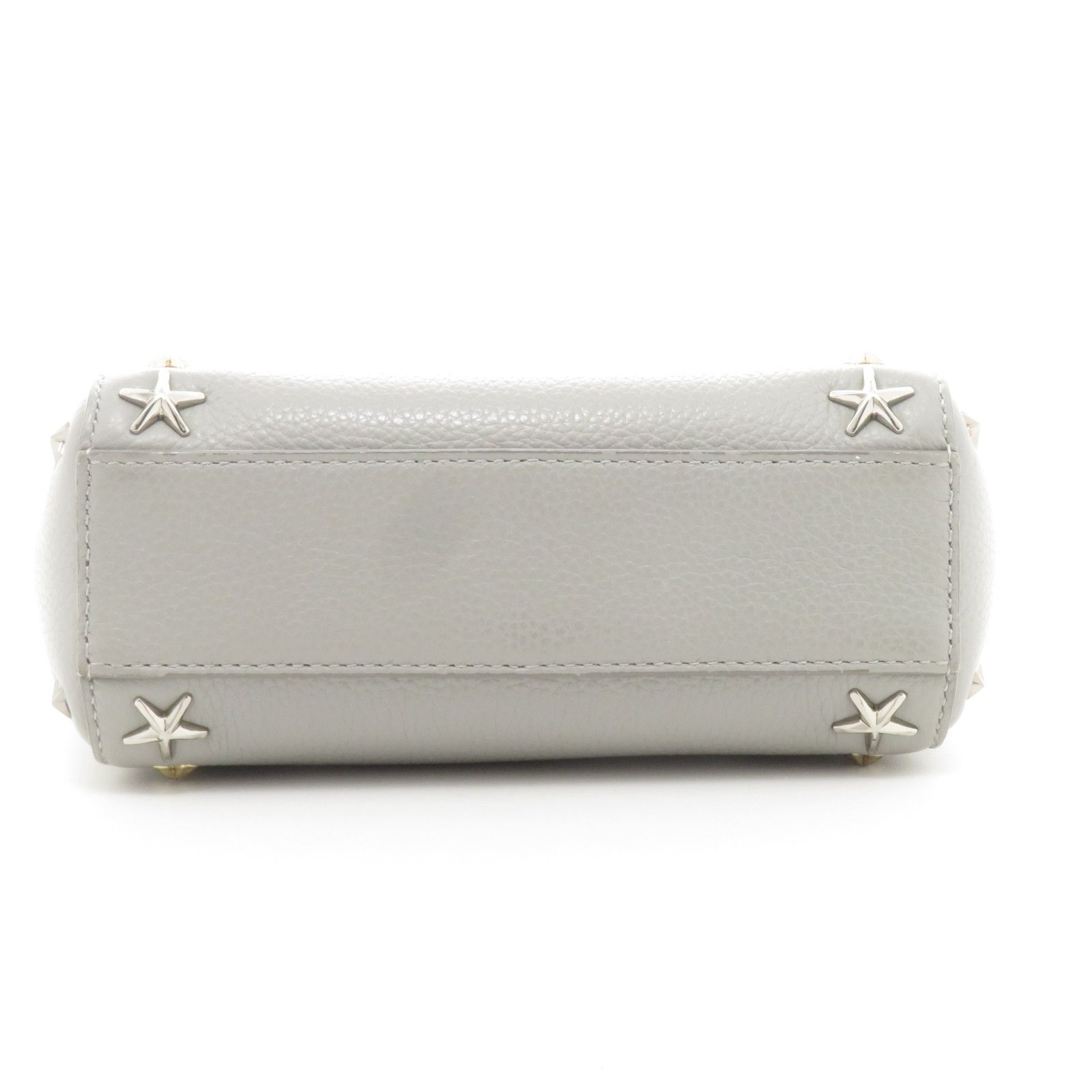 JIMMY CHOO ジミーチュウ スタースタッズ 2wayバッグ グレー レザー