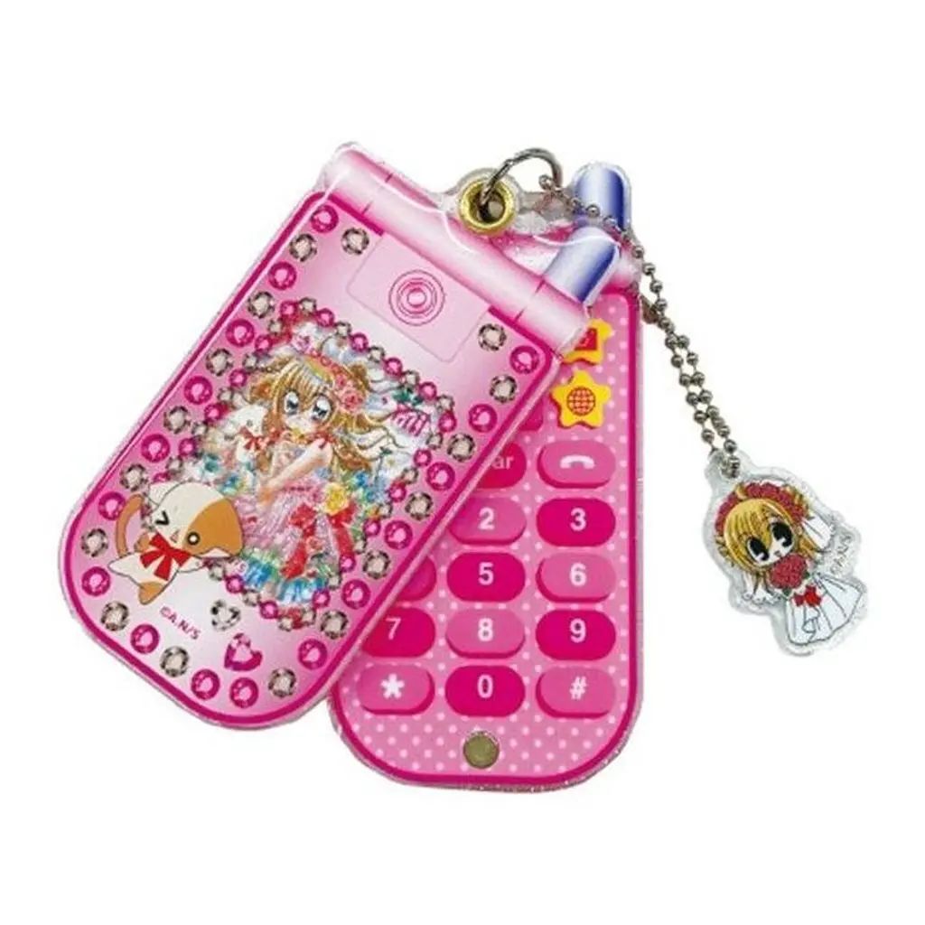 [Brand New] Key Holder Kirari & Na-san (Pink) Slide Mobile Phone Key Holder “Kirarin ☆ Revolution”