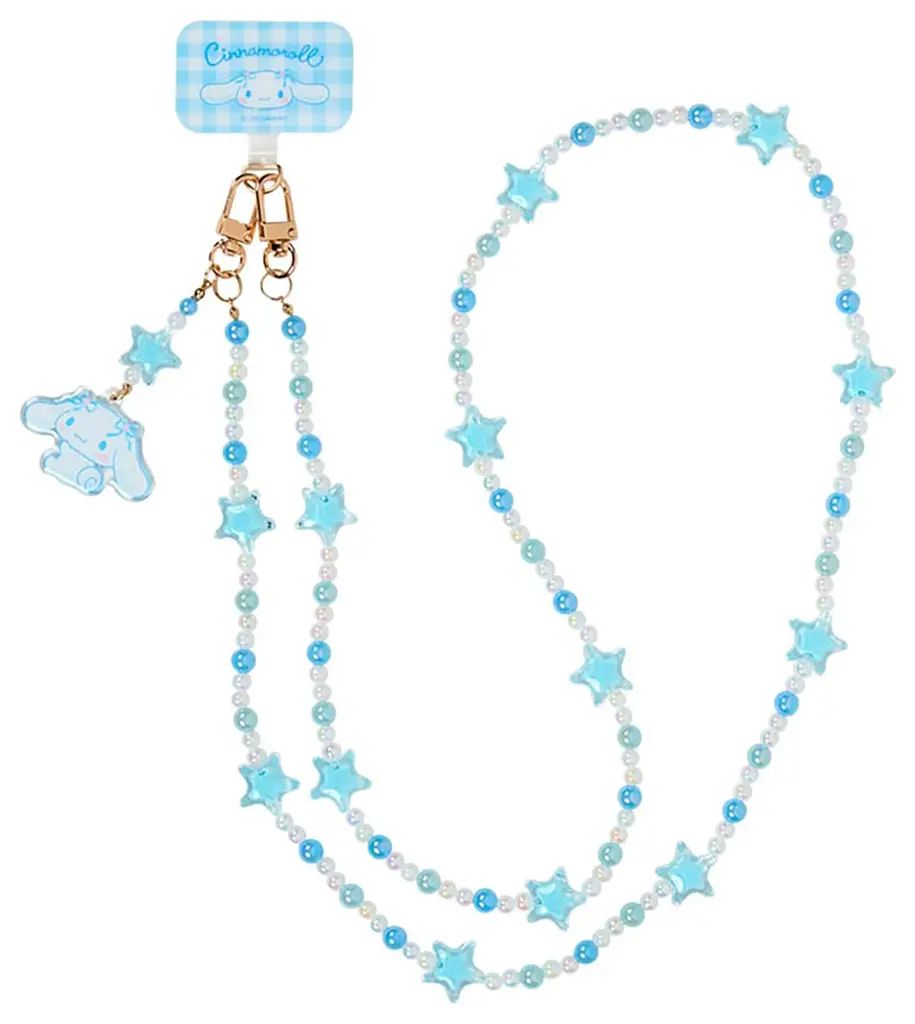 [Used] Cell Phone Supply Cinnamoroll Shoulder Strap Beads “Sanrio Characters”