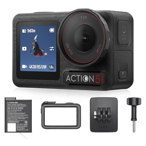 DJI Osmo Action 5 Pro スタンダードコンボ 日常使い向け4Kアクションカメラ | 1/1.3インチセンサー 4K/120fps映像 被写体トラッキング 手ブレ補正 デュアルOLEDタッチ画面 防水 スポーツやvlogに