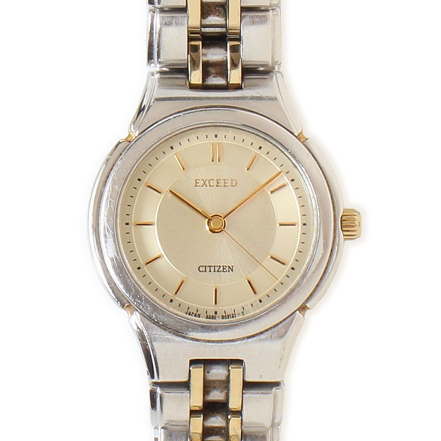 AOJ25093 CITIZEN CITIZEN EXCEED EXCEED Watch Combi Operation Item 3330-H27872 Quartz Silver x Champagne Gold