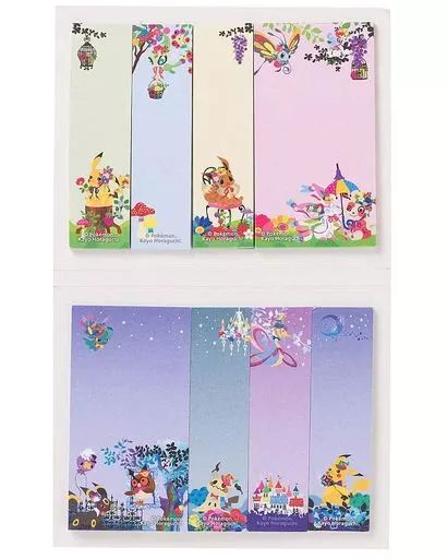 [Used] notebook/memo pad Berry's Forest. Ghost's Castle Sticky Note Set “Pokemon” Pokemon Center Exclusive