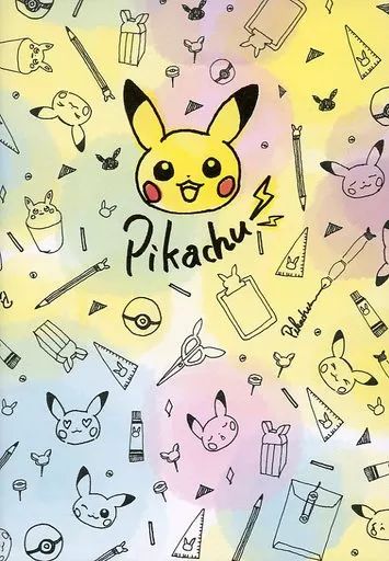 [Used] Notebook/ Memo Pad Pikachu A5 Notebook Pikachu Drawing Purple “Pokemon” Pokemon Center Limited