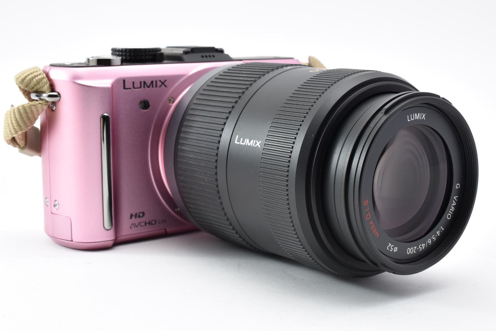 ☆極美品☆ Panasonic LUMIX DMC-GF1 ボディ ピンク / G VARIO 45-200