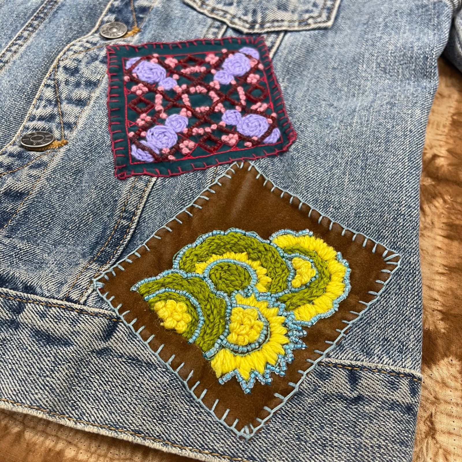 ANNA SUI 刺繍 デニムジャケット Gジャン - メルカリ