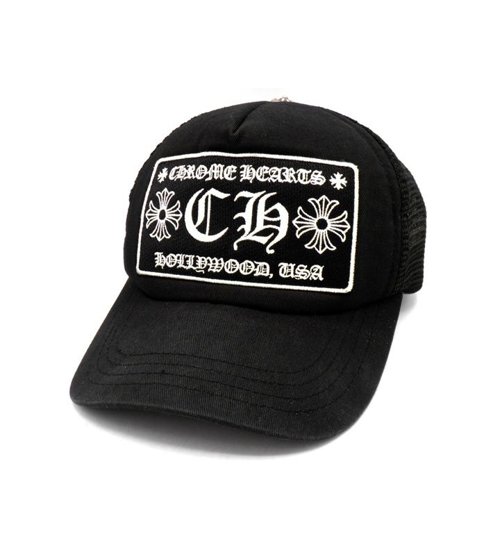 クロムハーツ　キャップ クロムハーツ CHROME HEARTS 【 CH TRUCKER CAP 】 CH 刺繍 ワッペン