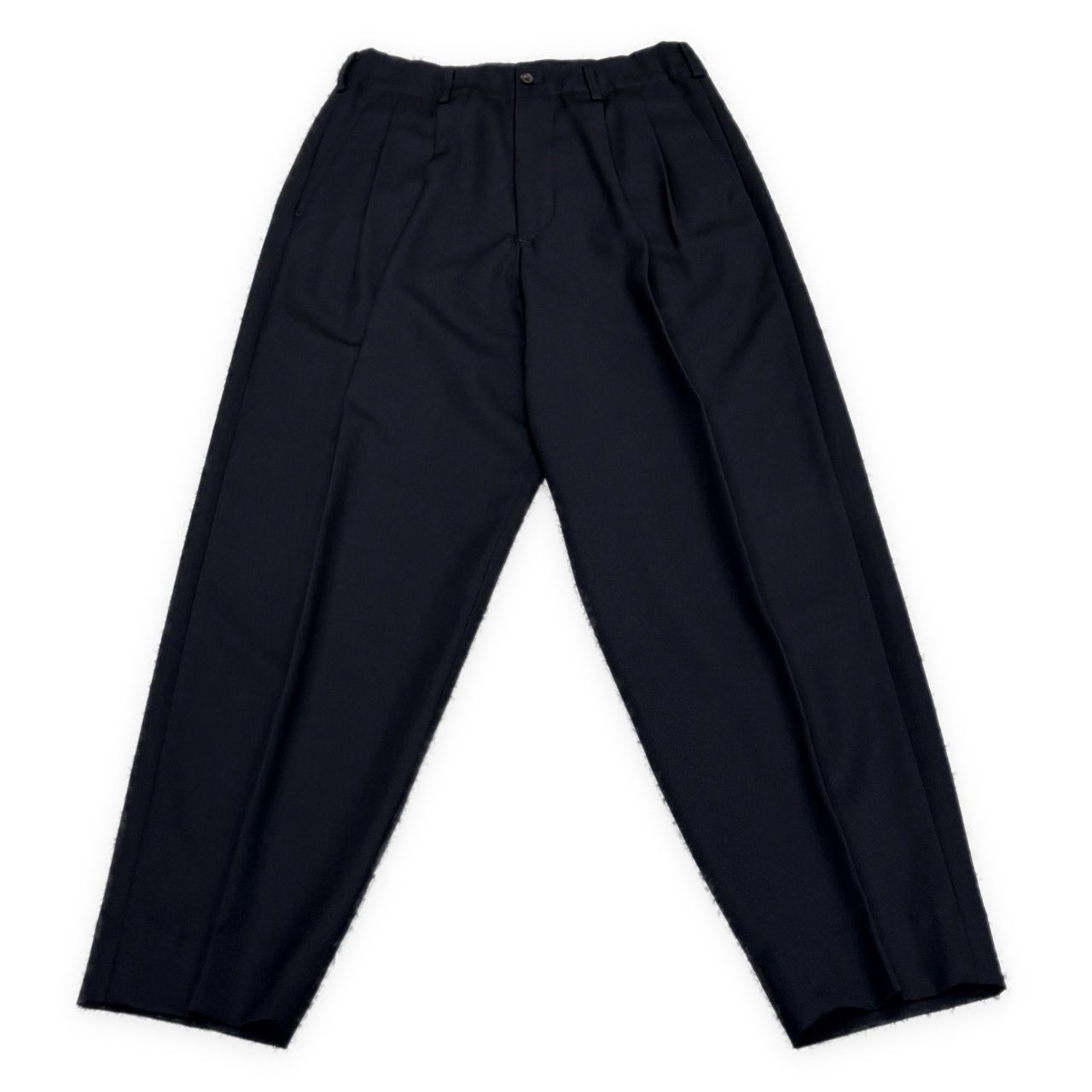 Y's for men ウールサージ2タックワイドテーパードスラックス パンツ