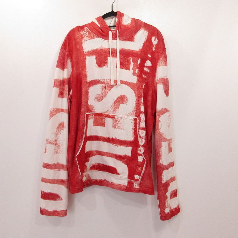 【姫路東店】 中古 DIESEL | ディーゼル パーカー S-GINY-HOOD A114800NFAV レッド サイズ：XL 【102】