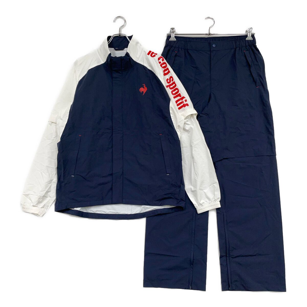 中古 メンズ ルコックスポルティフ le coq sportif レインウエア L 紺 ネイビー 2WAY 上下 12,780円