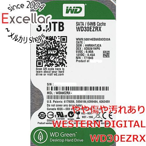 [bn:9] Western Digital製HDD　WD30EZRX　3TB SATA600　7000～8000時間以内