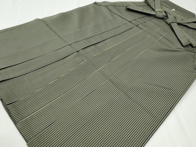 平和屋着物●男性　馬乗り袴　間道　正絹　逸品　CABI3403yc
