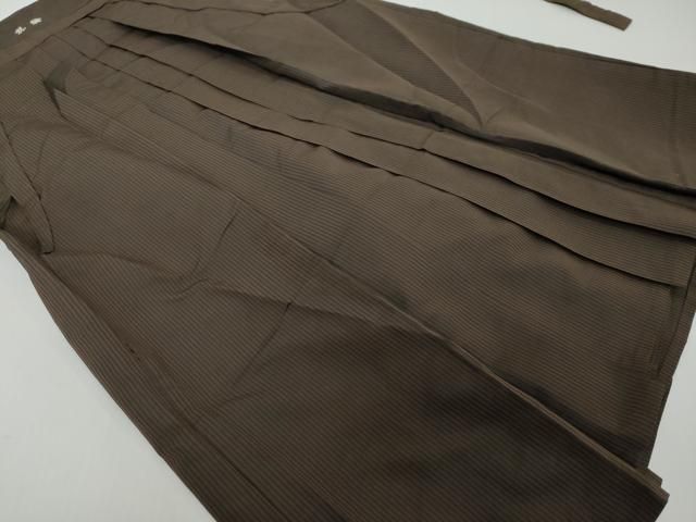 平和屋着物●男性　馬乗り袴　縞　正絹　逸品　DABI2429ud