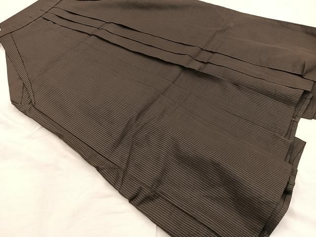 平和屋着物●男性　行灯袴　縞　正絹　逸品　BAAX8488mz 12,012円