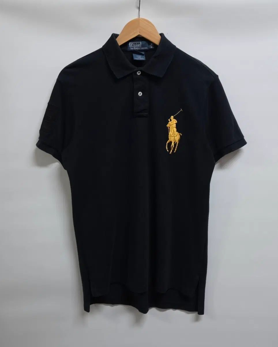 ラルフローレン ポロシャツ ブラック ビッグポニー Lサイズ 半袖 ゴールド POLO RALPH LAUREN(ポロラルフローレン) GOLD ビックポニー 半袖