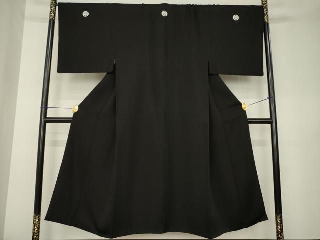 平和屋着物●男性　黒紋付　正絹　逸品　AABK3125ck 20,878円
