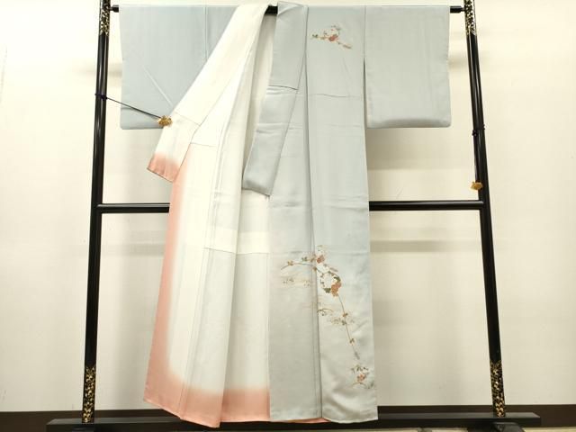 平和屋着物□訪問着 刺繍 芝草花文 正絹 逸品 CABE7775ev 逸品 正絹 刺繍