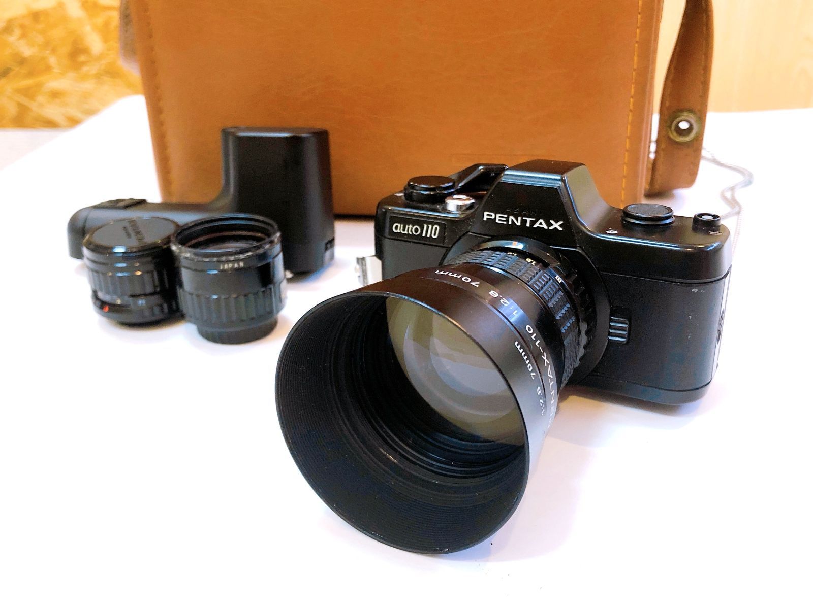 [4937] 펜탁스 렌즈 교체형 SLR 카메라 자동 110 렌즈 3 렌즈 세트 70mm F2.8 PF 18mm 렌즈 18mm 렌즈 세계에서 가장 작은 필름 SLR 카메라