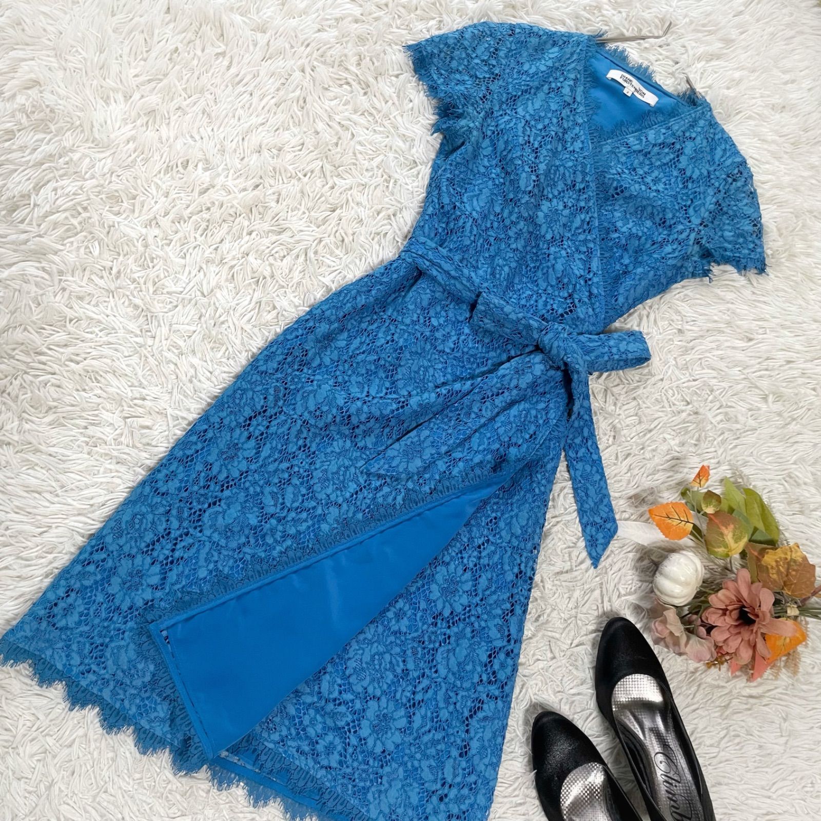 ☆DIANE von FURSTENBERG ラップワンピース 花柄☆ DIANE von FURSTENBERG ダイアンフォンファステンバーグ 花柄レース