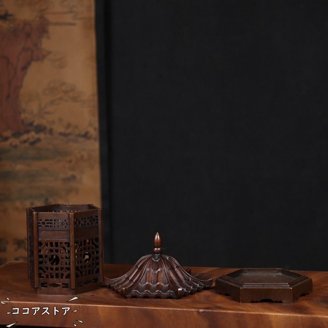 銅器 亭子薫香炉 茶道具 香道具 蓋置 置物 工芸品 美術品 置物 銅製 亭子薫香炉 茶道具 香道具 装飾品 工芸品 美術品 置物