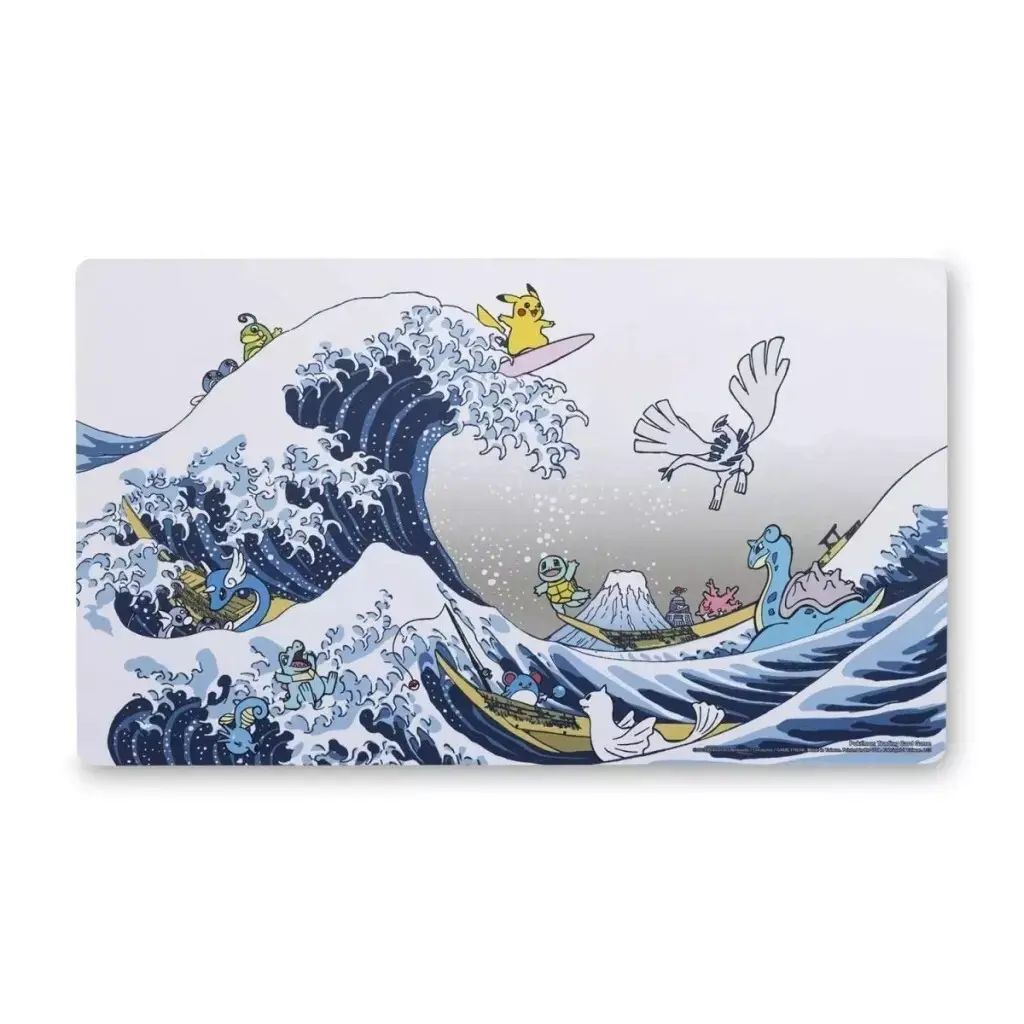 [Used] Supply Pokémon Card Game English Play Mat Great Wave Pikachu & Friends -Great Wave Pikachu & Friends- Overseas Pokémon Center Limited