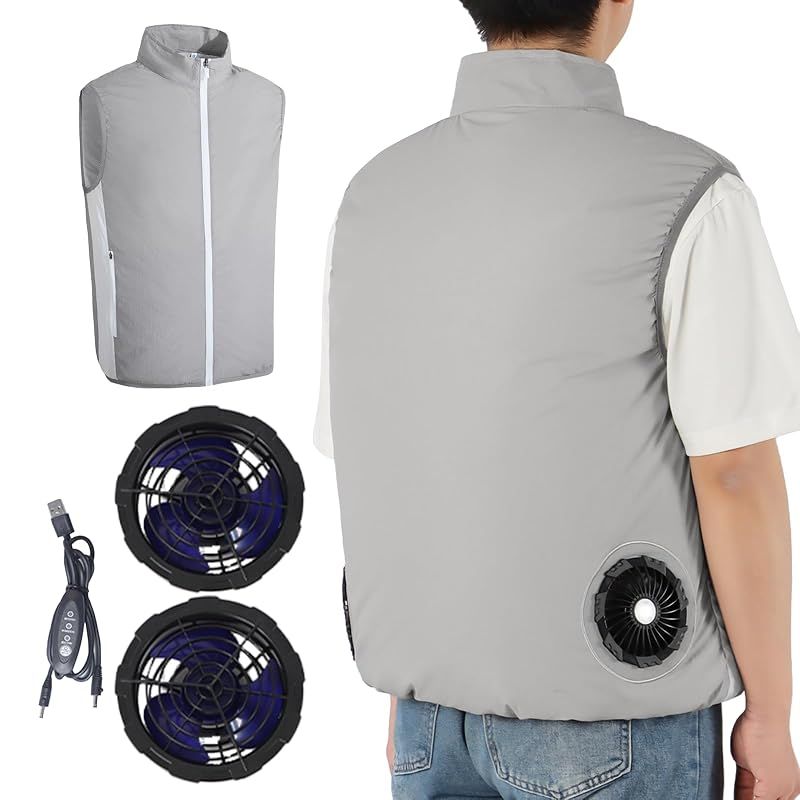 【新品】 [ｉｎｏｔｅｎｋａ] ファン付きベスト 空調作業服 ファン付き作業服 扇風機付きベスト 大きいサイズ M-4XL 大風量 3D循環送風 涼感 3段階風量調節 USB給電 空調ウェア 熱中症対策 男女兼用 クーラーベスト 通気 (L グレー5vファ 0 6,614円