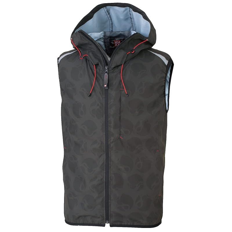 【新品】 [武蔵野ユニフォーム] MHAKモデル 服のみ 単品 フード付ベスト MK400 脇下消臭テープ用 大川被服 空調ベスト 作業服 空調風神服 軍手付き(L 3-ブラック) 0 6,326円