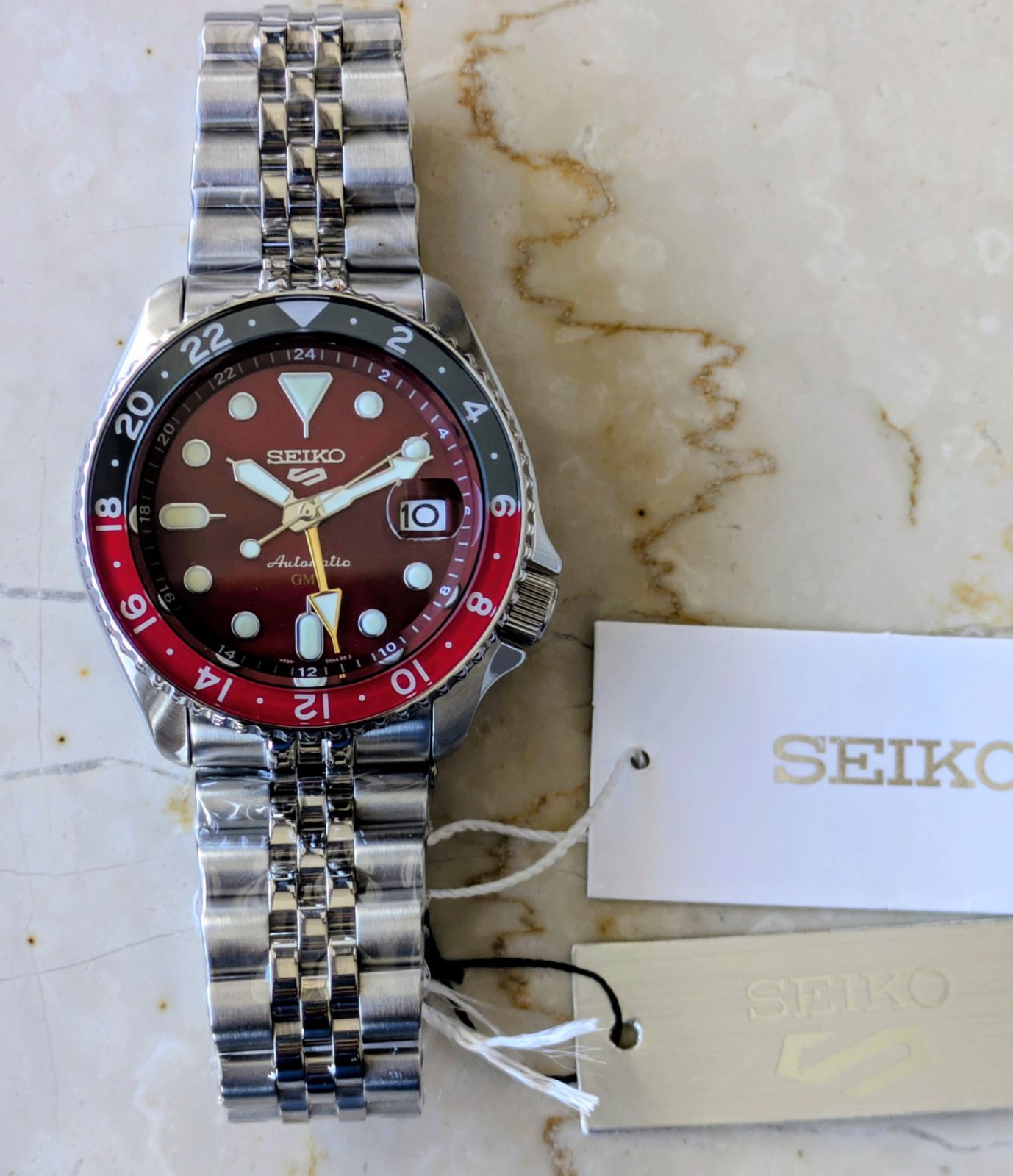 新品未使用】SEIKO セイコー5スポーツ GMT SSK031K1 パッションレッド 