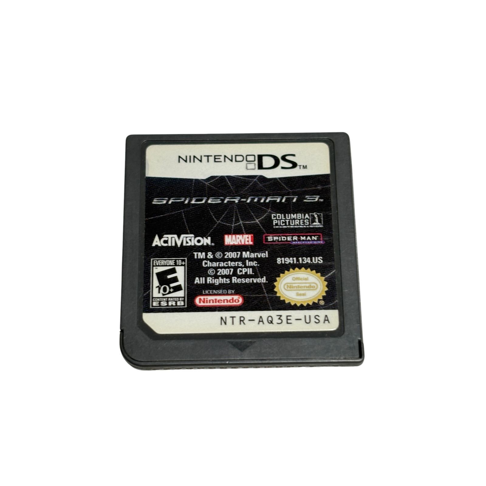Spider-Man 3 Spider-Man 3 Nintendo DS Nintendo DS North American Edition USA Edition Overseas Edition Marvel Marvel Activision Activision Action Game Software Only NTR-AQ3E-USA